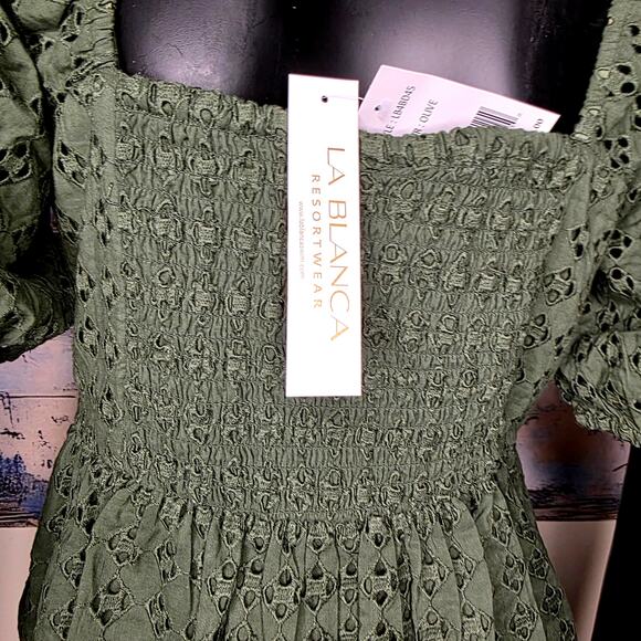 La Blance Saltwater Sands Short Sleeve Cover Up Dress Large - Picture 4 of 10